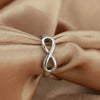 Rhodium Plated Infinity Ring