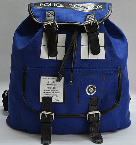 Doctor Who Tardis Style Canvas Backpack