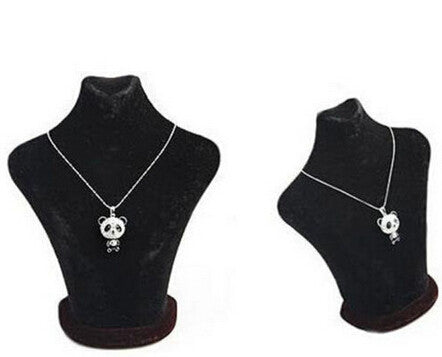 Women's Panda Rhinestone Vintage Chain Necklace