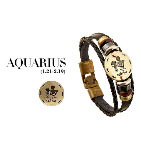 Genuine Zodiac Sign Bracelet