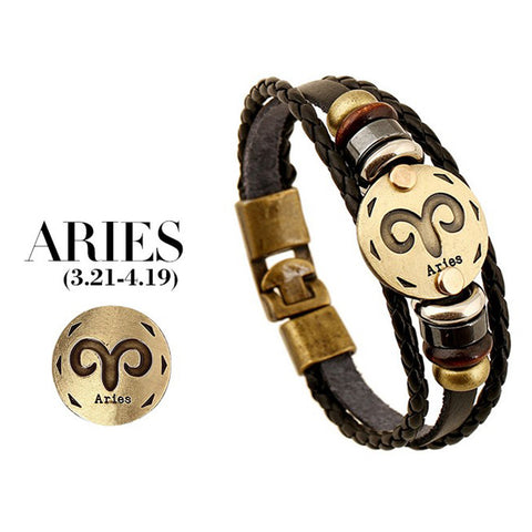 Genuine Zodiac Sign Bracelet