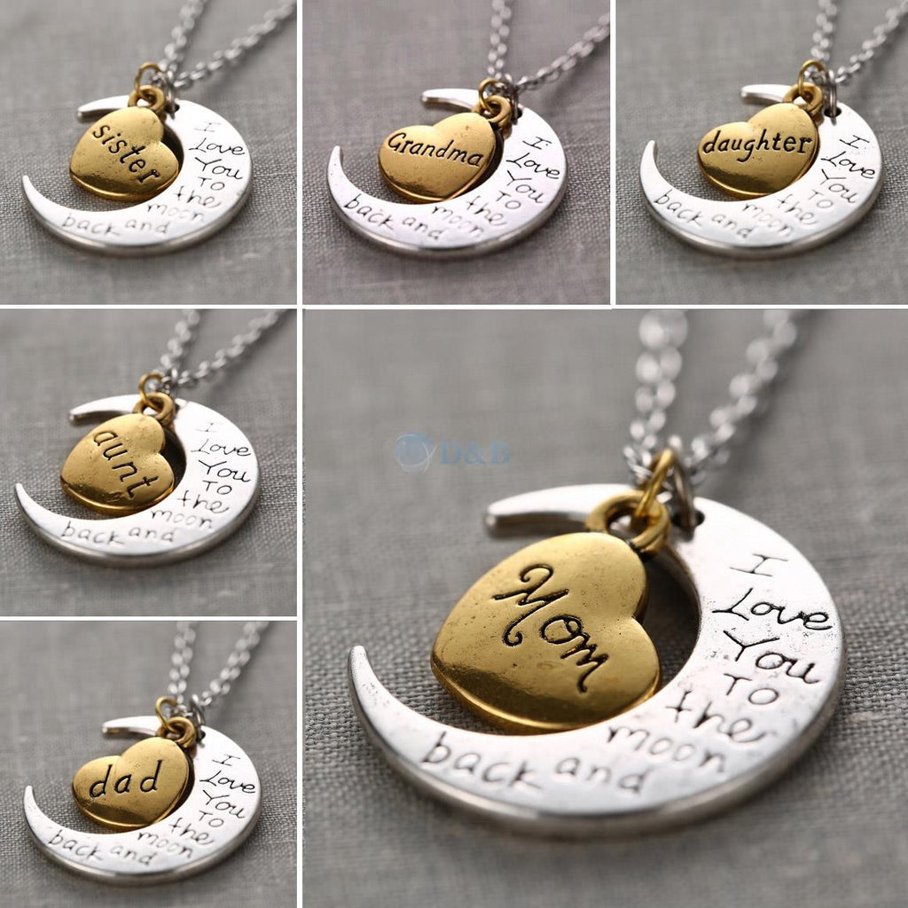 Love you to the Moon and back - Necklace / Pendant.