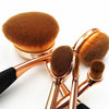 10 Pcs Professional Oval Makeup Brushes