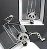 Women's Panda Rhinestone Vintage Chain Necklace