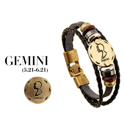 Genuine Zodiac Sign Bracelet