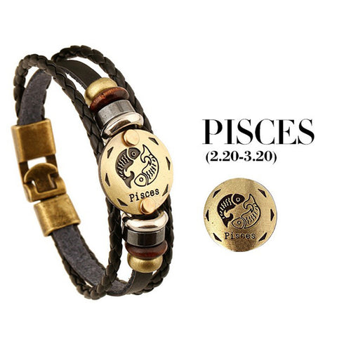 Genuine Zodiac Sign Bracelet