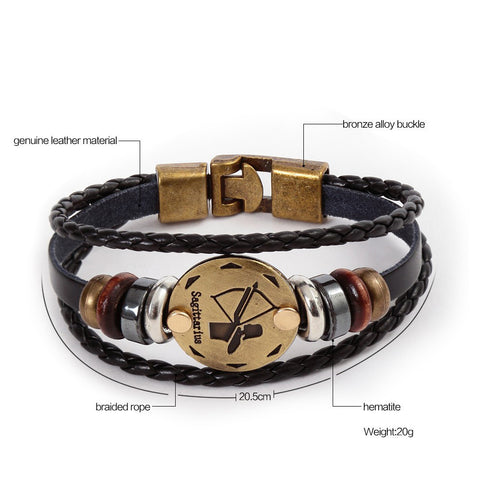 Genuine Zodiac Sign Bracelet